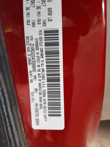 Photo 14 from auction – 2012 DODGE GRAND CARA with VIN 2C4RDGDG4CR268491