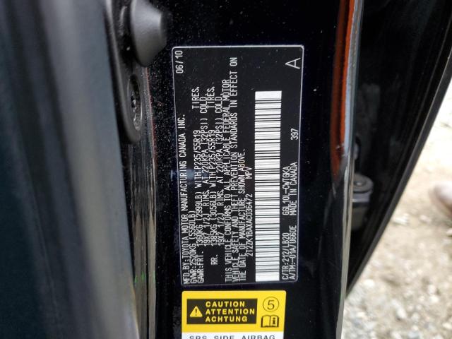 Photo 14 from auction – 2010 LEXUS RX 350 with VIN 2T2ZK1BAXAC036472