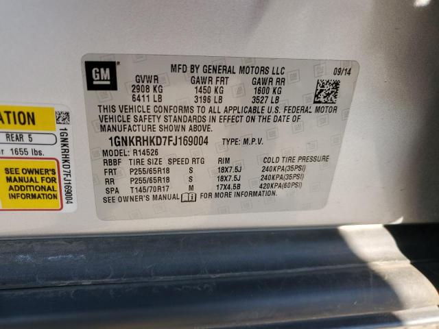 Photo 14 from auction – 2015 CHEVROLET TRAVERSE L with VIN 1GNKRHKD7FJ169004
