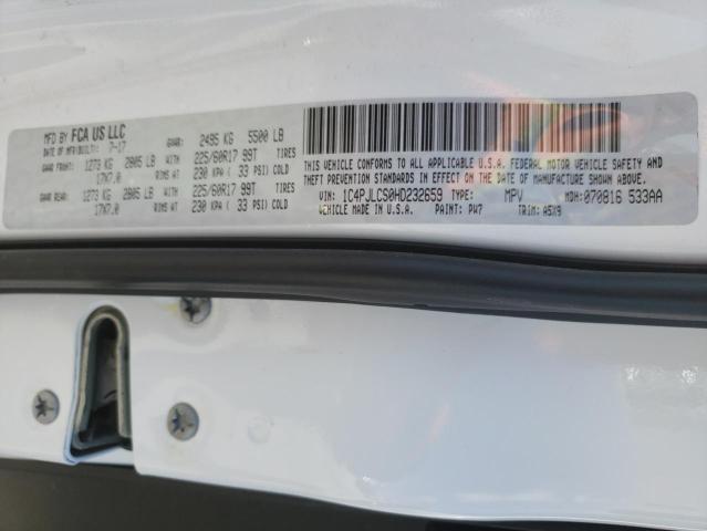Photo 14 from auction – 2017 JEEP CHEROKEE L with VIN 1C4PJLCS0HD232659