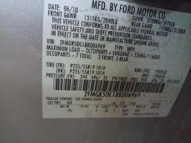 Photo 14 from auction – 2011 FORD FLEX LIMIT with VIN 2FMGK5DC1BBD06969