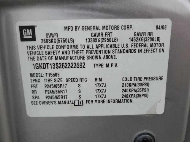 Photo 14 from auction – 2006 GMC ENVOY with VIN 1GKDT13S262323592