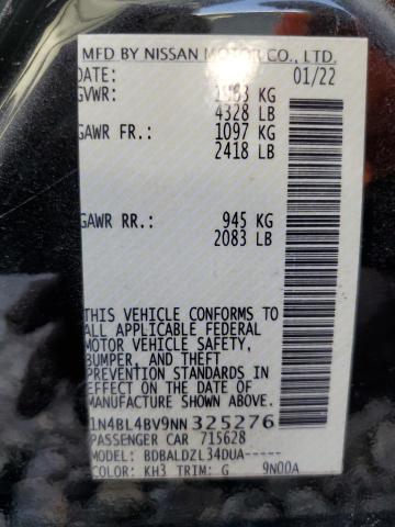 Photo 10 from auction – 2022 NISSAN ALTIMA S with VIN 1N4BL4BV9NN325276