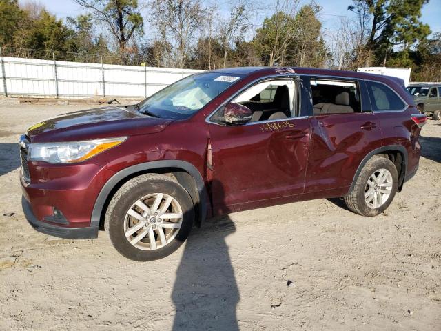 TOYOTA HIGHLANDER 2016 with VIN 5TDZARFH6GS019519 - Photo from auction