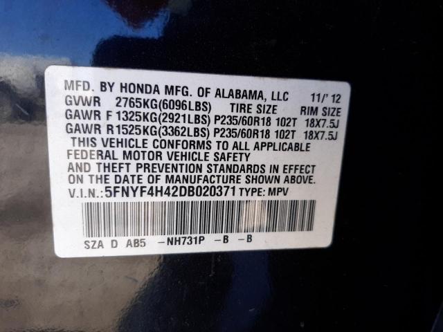 صورة رقم 14 من المزاد - 2013 HONDA PILOT EX مع VIN 5FNYF4H42DB020371