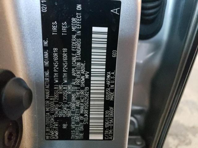 Photo 14 from auction – 2016 TOYOTA HIGHLANDER with VIN 5TDJKRFH2GS258219