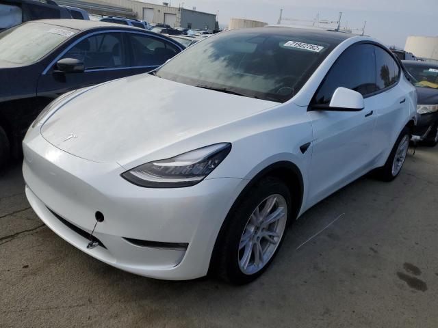 TESLA MODEL Y 2022 with VIN 7SAYGAEEXNF427447 - Photo from auction