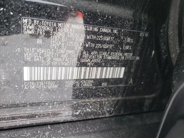 Photo 14 from auction – 2019 TOYOTA RAV4 LE with VIN 2T3F1RFV1KW071172