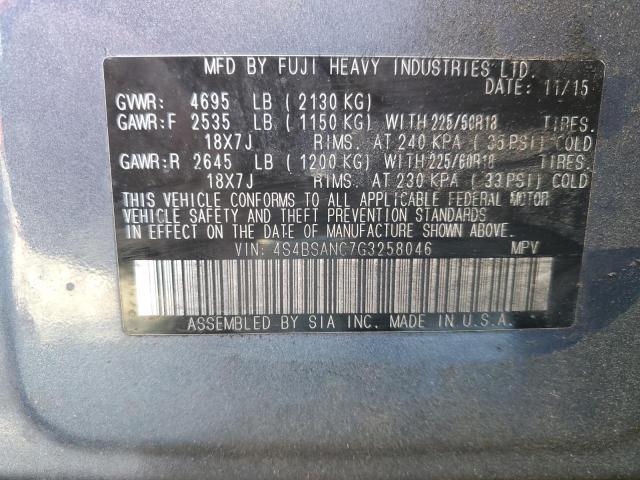 Photo 14 from auction – 2016 SUBARU OUTBACK 2. with VIN 4S4BSANC7G3258046
