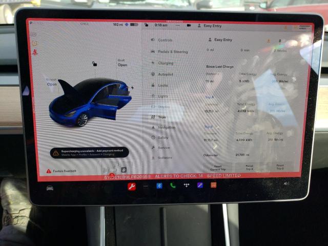 Photo 9 from auction – 2020 TESLA MODEL 3 with VIN 5YJ3E1EB9LF620558