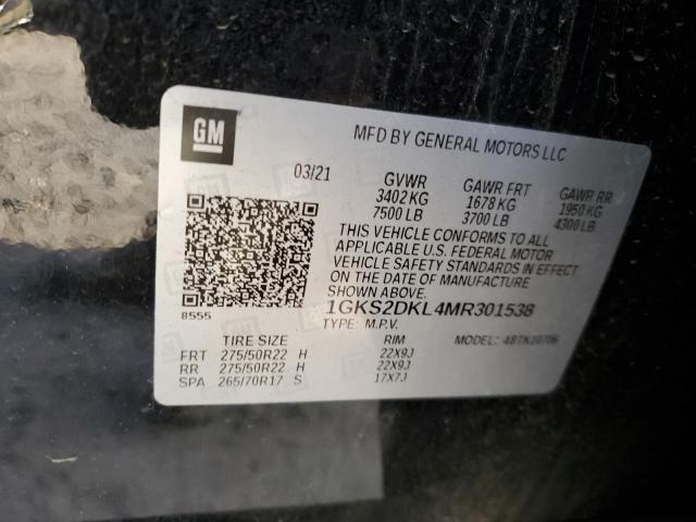 Photo 14 from auction – 2021 GMC YUKON DENA with VIN 1GKS2DKL4MR301538