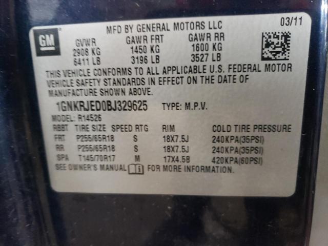 Photo 14 from auction – 2011 CHEVROLET TRAVERSE L with VIN 1GNKRJED0BJ329625