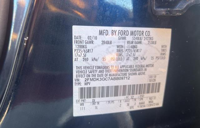 Photo 10 from auction – 2010 FORD EDGE SE with VIN 2FMDK3GC7ABB09712