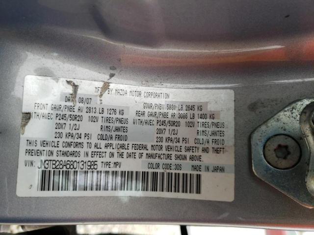 Photo 14 from auction – 2008 MAZDA CX-9 with VIN JM3TB28A680131985