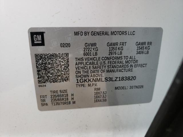 Photo 14 from auction – 2020 GMC ACADIA SLT with VIN 1GKKNMLS3LZ183820