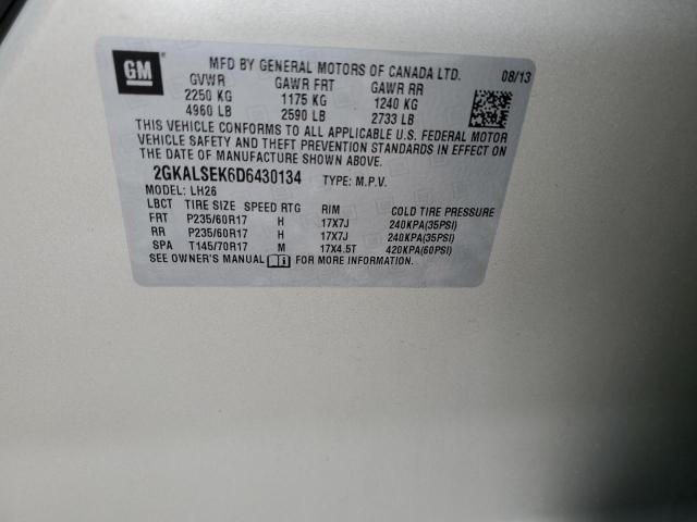 Photo 14 from auction – 2013 GMC TERRAIN SL with VIN 2GKALSEK6D6430134