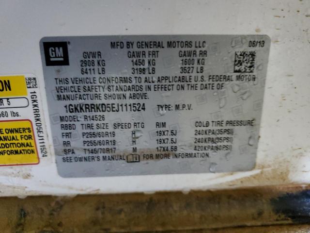 Photo 14 from auction – 2014 GMC ACADIA SLT with VIN 1GKKRRKD5EJ111524