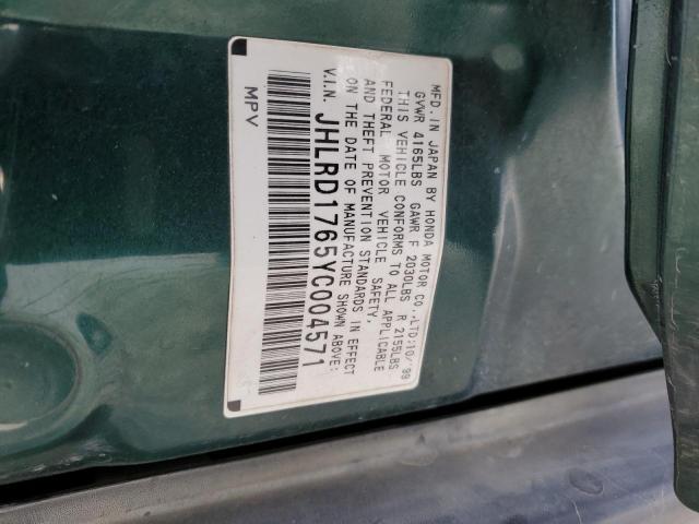 Photo 14 from auction – 2000 HONDA CR-V EX with VIN JHLRD1765YC004571