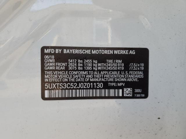 Photo 14 from auction – 2018 BMW X3 XDRIVEM with VIN 5UXTS3C52J0Z01130