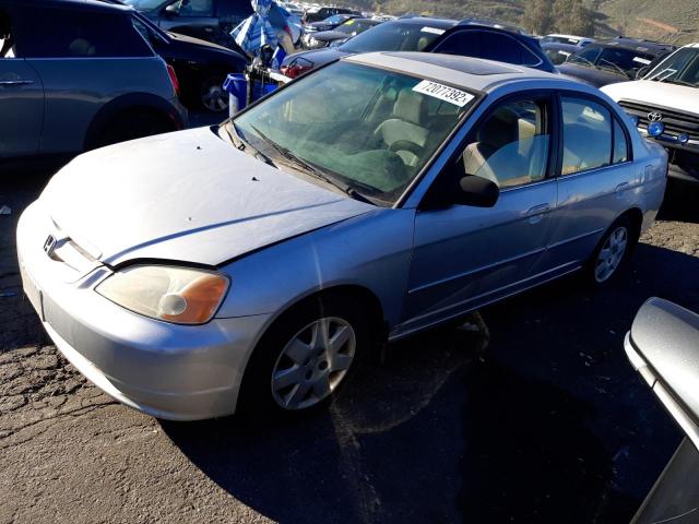 HONDA CIVIC EX 2002 with VIN 2HGES257X2H557659 - Photo from auction