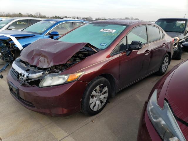 HONDA CIVIC 2012 with VIN 2HGFB2F58CH599783 - Photo from auction