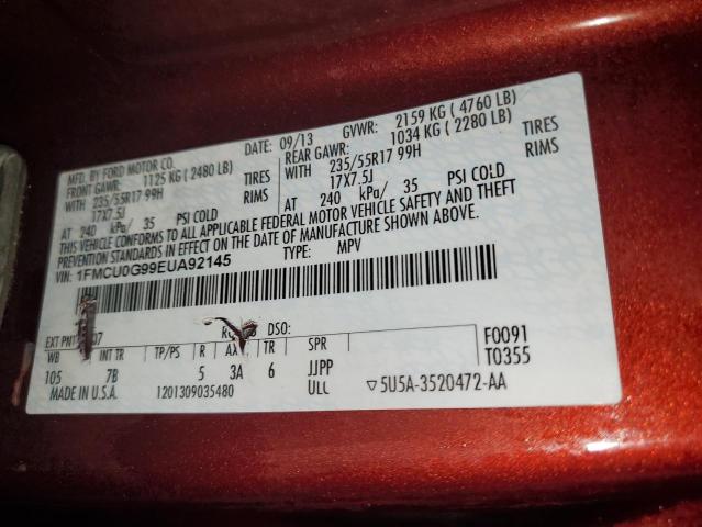 Photo 14 from auction – 2014 FORD ESCAPE SE with VIN 1FMCU0G99EUA92145