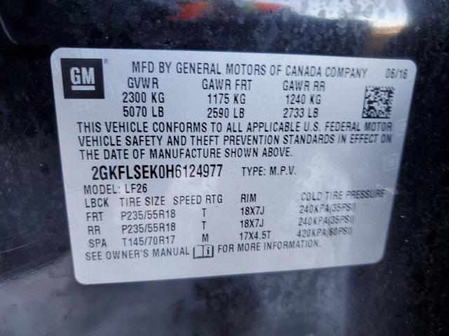 Photo 14 from auction – 2017 GMC TERRAIN SL with VIN 2GKFLSEK0H6124977