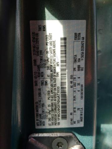 Photo 14 from auction – 2013 FORD ESCAPE SE with VIN 1FMCU9GX1DUA71033