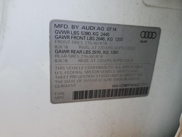 Photo 14 from auction – 2015 AUDI Q5 PREMIUM with VIN WA1CFBFP3FA021711