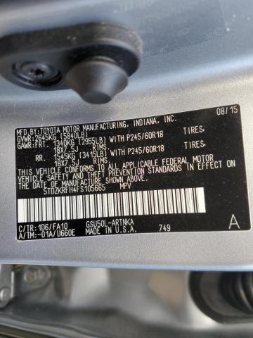 Zdjęcie 14 z aukcji – 2015 TOYOTA HIGHLANDER z VIN 5TDZKRFH4FS105665