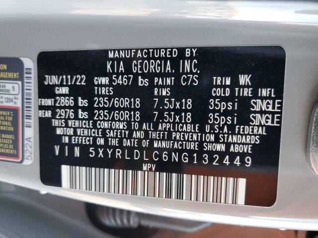 Photo 14 from auction – 2022 KIA SORENTO S with VIN 5XYRLDLC6NG132449