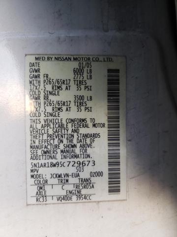 Zdjęcie 14 z aukcji – 2005 NISSAN PATHFINDER z VIN 5N1AR18W95C729673