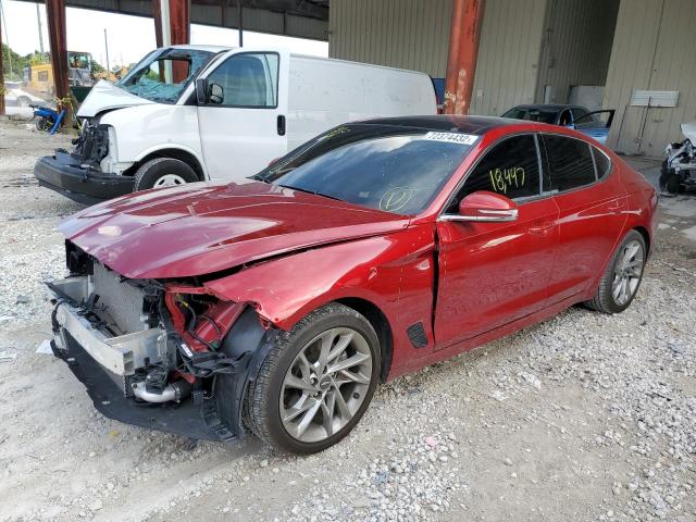 GENESIS G70 BASE 2022 with VIN KMTG34TA8NU090212 - Photo from auction