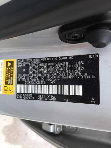Photo 14 from auction – 2010 LEXUS RX 350 with VIN 2T2BK1BA7AC003110
