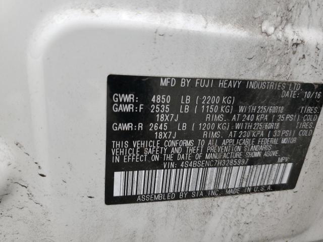 Photo 14 from auction – 2017 SUBARU OUTBACK 3. with VIN 4S4BSENC7H3285997