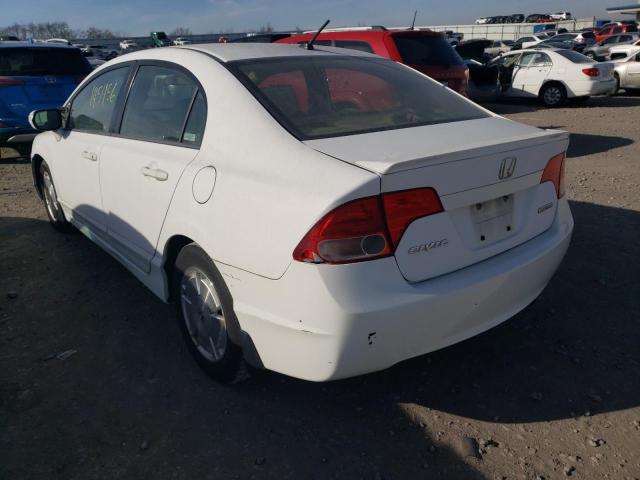 Photo 2 from auction – 2008 HONDA CIVIC HYBR with VIN JHMFA36268S011164