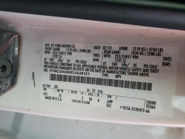 Photo 14 from auction – 2014 FORD ESCAPE SE with VIN 1FMCU0G90EUA38121