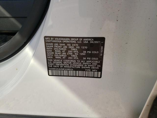 Photo 14 from auction – 2021 VOLKSWAGEN ATLAS CROS with VIN 1V2WC2CA2MC228523