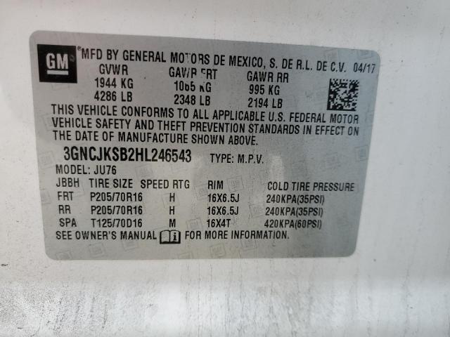 Photo 14 from auction – 2017 CHEVROLET TRAX LS with VIN 3GNCJKSB2HL246543