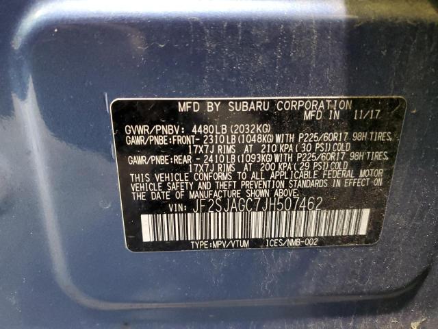 Photo 14 from auction – 2018 SUBARU FORESTER 2 with VIN JF2SJAGC7JH507462