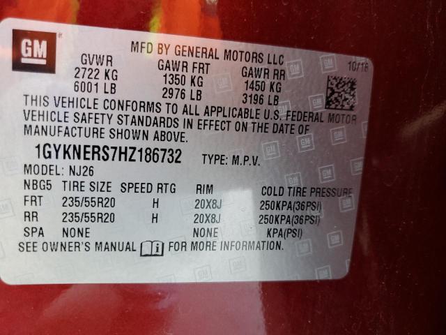 Photo 14 from auction – 2017 CADILLAC XT5 PREMIU with VIN 1GYKNERS7HZ186732