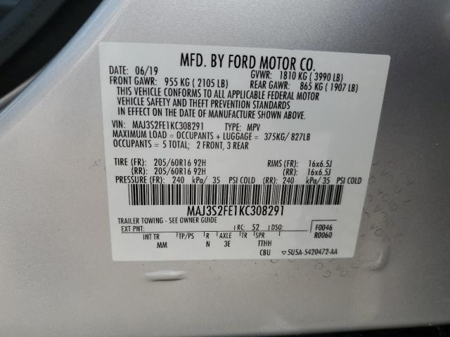 Photo 14 from auction – 2019 FORD ECOSPORT S with VIN MAJ3S2FE1KC308291