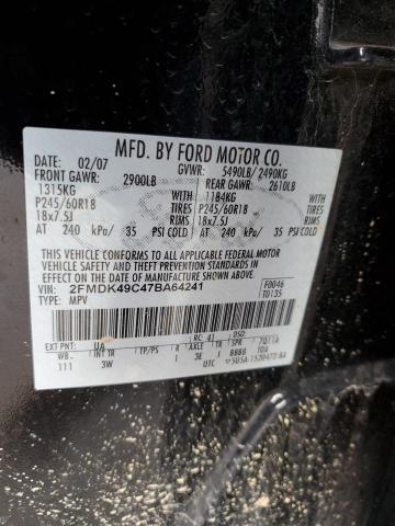 Photo 14 from auction – 2007 FORD EDGE SEL P with VIN 2FMDK49C47BA64241