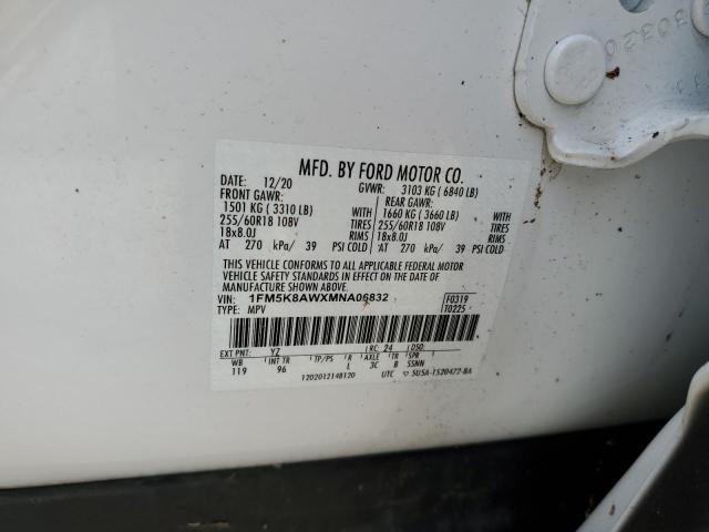 Photo 14 from auction – 2021 FORD EXPLORER P with VIN 1FM5K8AWXMNA06832