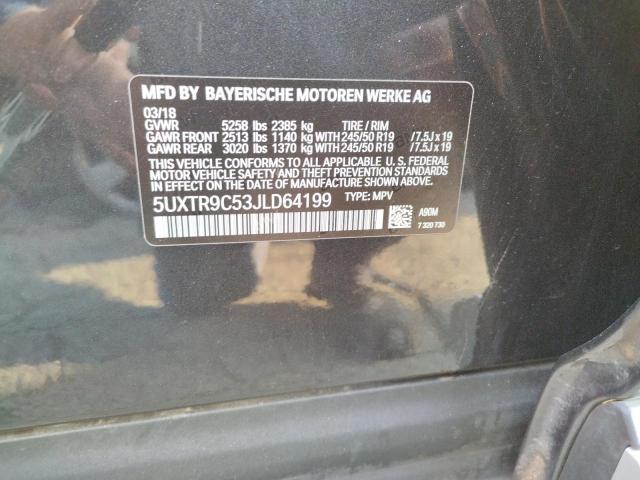 Photo 14 from auction – 2018 BMW X3 XDRIVE3 with VIN 5UXTR9C53JLD64199