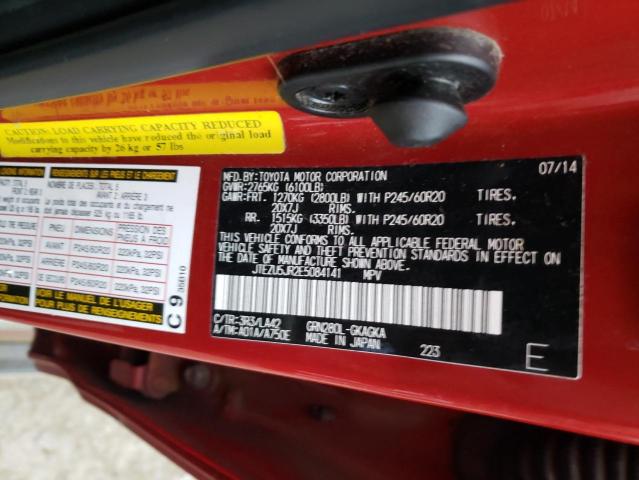 Photo 14 from auction – 2014 TOYOTA 4RUNNER SR with VIN JTEZU5JR2E5084141