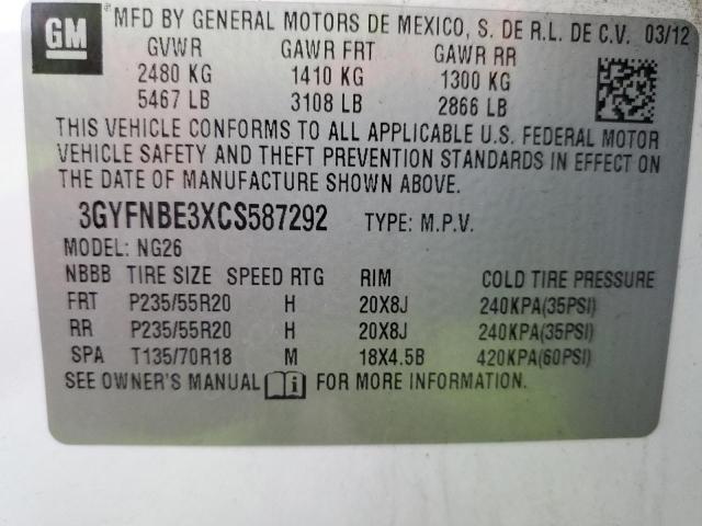 Photo 14 from auction – 2012 CADILLAC SRX PERFOR with VIN 3GYFNBE3XCS587292
