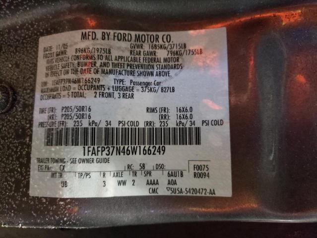 Photo 14 from auction – 2006 FORD FOCUS ZX5 with VIN 1FAFP37N46W166249
