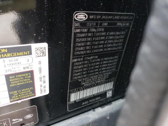 Photo 14 from auction – 2018 LAND ROVER RANGE ROVE with VIN SALWV2SVXJA801118