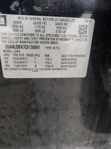 Photo 14 from auction – 2012 CHEVROLET EQUINOX LT with VIN 2GNALDEK7C6138991